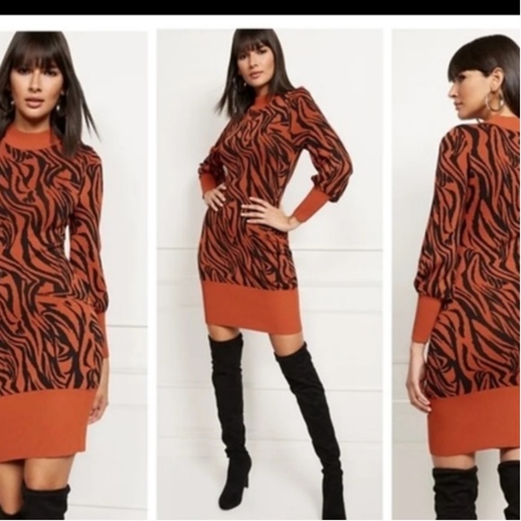 New York & Company Dresses & Skirts - New York & Company Animal Print Sweater Dress